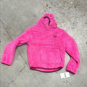 Hurley Cozy Pink Fleece Hoodie for Kids S ( 5-6 )